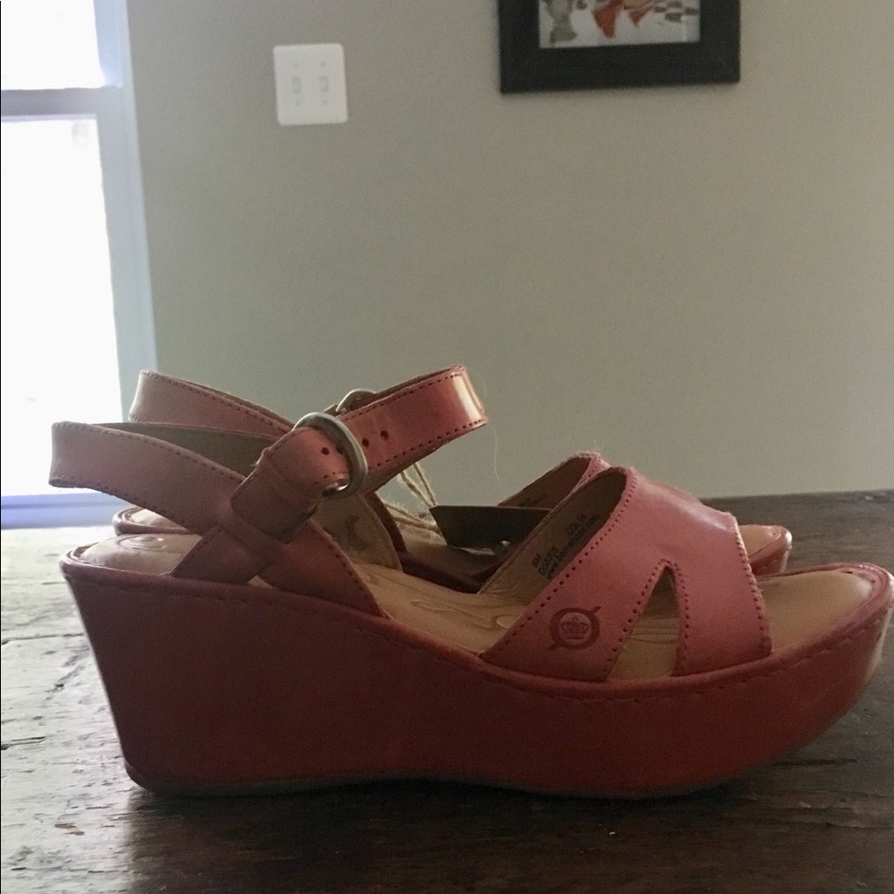 Born Coral Wedge Sandals